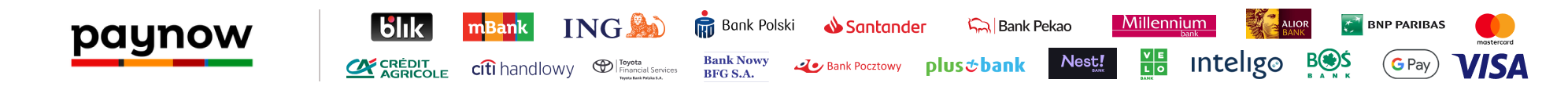 Baner Paynow z logotypami metod płatności